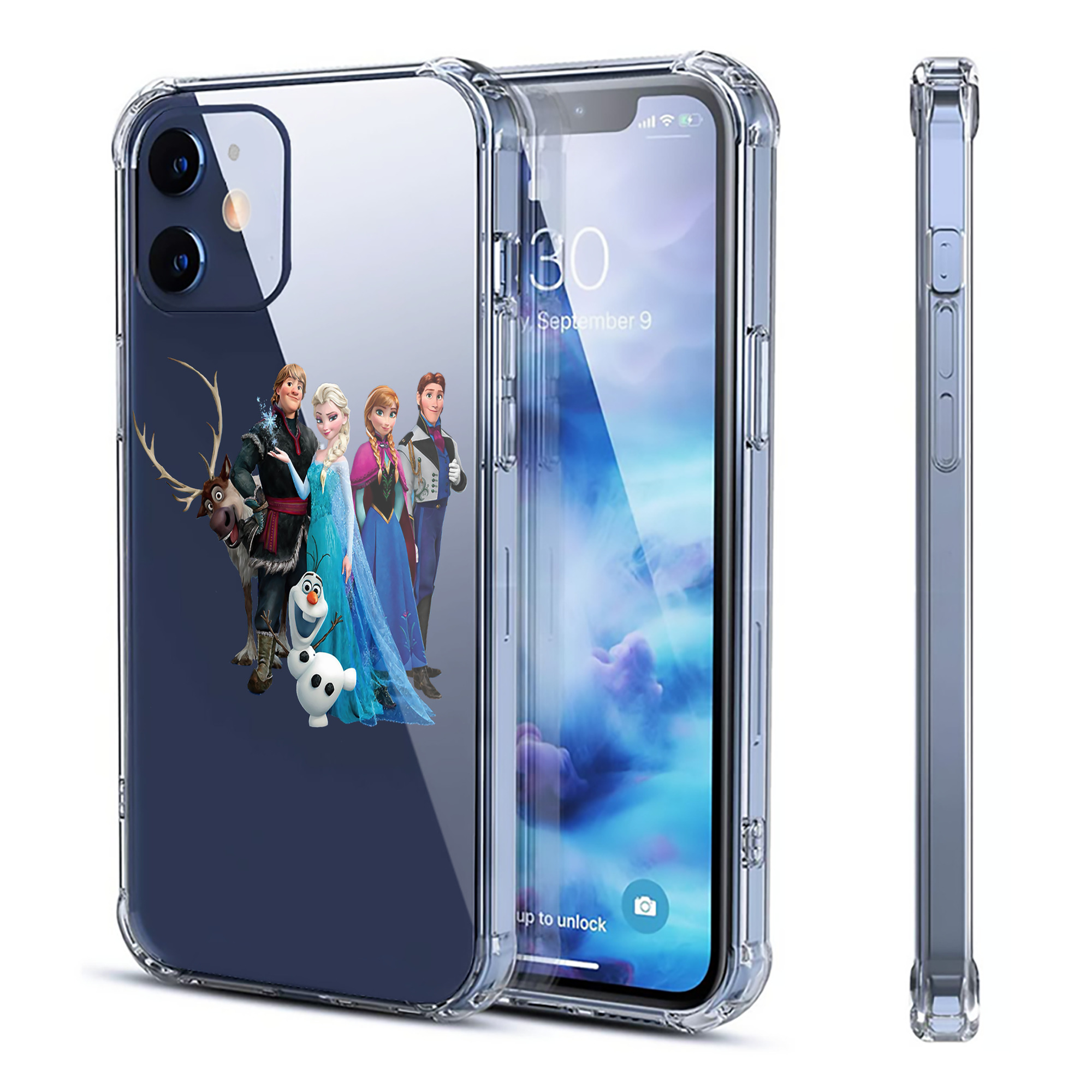（画像用） アナと雪の女王 アンナ エルサ Frozen Anna Elsa 【iPhone 12シリーズ対応】透明スマホケース（クリアソフトケース）